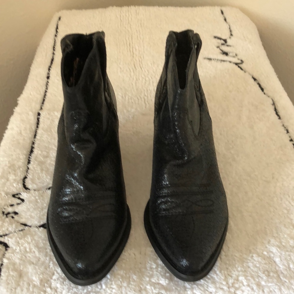 Reba black ankle boots